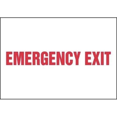 Accuform Exit Sign, Adhesive Poly, 18 in W, 4 in H MEXT408VS